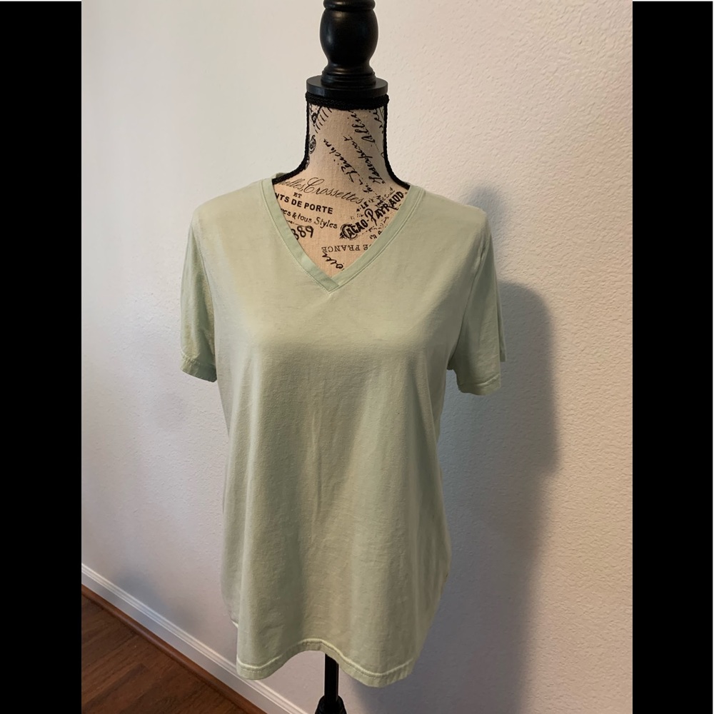 Light pastel green V-Neck T-Shirt